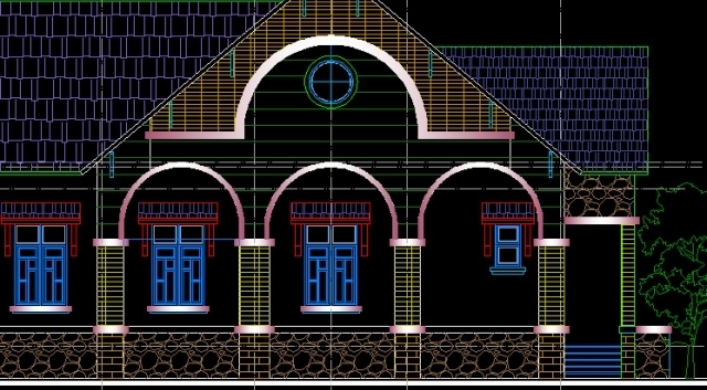 File thiết kế Bản cad thiết kế nhà mái thái đầy đủ kết cấu ,kiến trúc chi tiết đẹp
